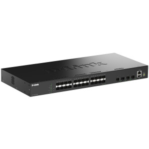 D-Link DGS-1530-28S 28-Port L2 Stackable Managed Fiber Switch, 24x Gigabit SFP, 4x 10G SFP+ Ports, zero touch provisioning